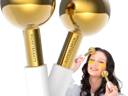 MonétBeauty Tighten Skin, Depuff & Sinus Relief? Try Stainless Steel Ice Globes for Facials - Durable Cryo Globes Instantly Reduce Puffiness, Tighten Pores, Facial Massages and Daily Beauty Routines
