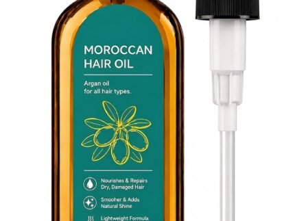 Moroccan Argan Hair Oil, Frizz Control & Heat Protectant, 3.4 Fl Oz