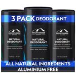 Mountaineer Brand 3 Natural Deodorant for Men Multiple Scents Bundle | Aluminium Free | Made in West Virginia | Organic & Non Toxic | Odor & Sweat Control | 2.65 oz (3 Pack)