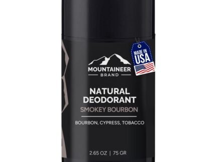 Mountaineer Brand Natural Deodorant for Men | Aluminium Free | Made in West Virginia | Scents Inspired by Nature | Organic & Non Toxic | Odor & Sweat Control | 2.65 oz (Smokey Bourbon)