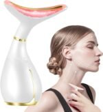 Ms.W 3-in-1 Beauty Massager for Face and Neck, Facial Massager with Heat, Vibration and Led, Electric Face Massager for Skin Improve, Smooth, Firm