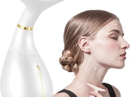 Ms.W 3-in-1 Beauty Massager for Face and Neck, Facial Massager with Heat, Vibration and Led, Electric Face Massager for Skin Improve, Smooth, Firm