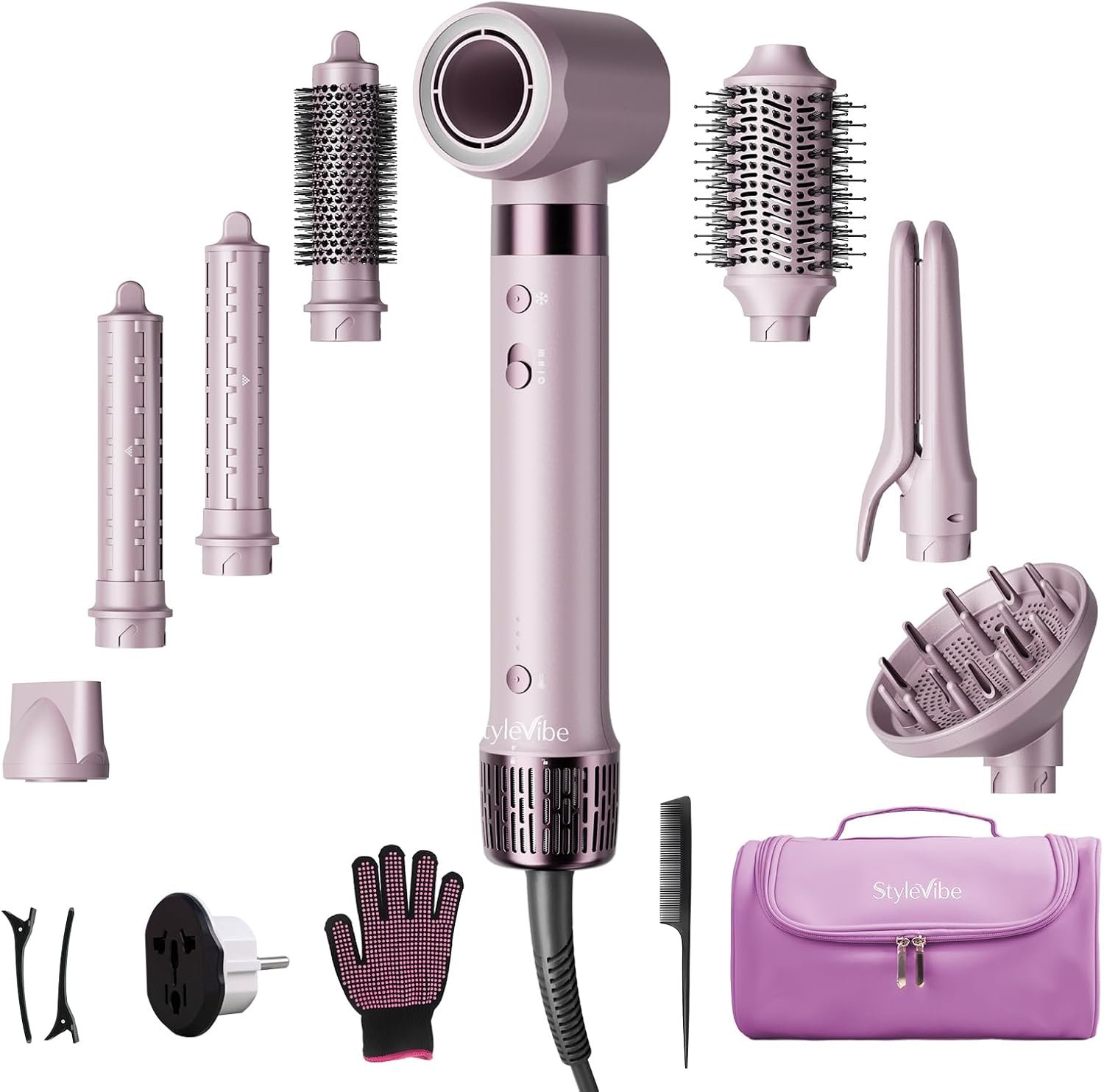 Mythsight StyleVibe Dual Voltage 8-in-1 Air Styler with Diffuser Hair Dryer Mythsight StyleVibe Dual Voltage 8-in-1 Air Styler with Diffuser Hair Dryer