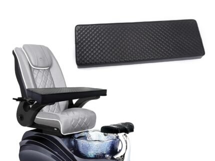 NOVAL Commercial Grade Spa Chair Wrist Rest – Diamond Quilted Leather Arm Hand Support for Nail Salon Pedicure Chair