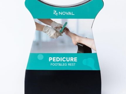 NOVAL Pedicure Foot Rest Stand, Portable Leg Support for Salon and Home Use, Black