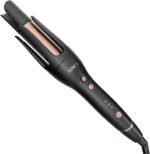 NOVUS Curling Iron Hair Crimper Waver – 1.25 Inch Wave Curling Iron with Anti-Scald Hair Crimper, Ionic Deep Waver Hair Curler Tool with Ceramic 2 Barrel for Women, 30 Min Auto Shut Off