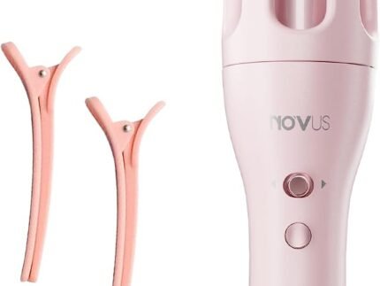 NOVUS Curling Iron Hair Crimper Waver - 1.4 Inch Rovy Wave Curling Iron with Anti-Scald Hair Crimper, Ionic Deep Waver Hair Curler Tool with Ceramic 2 Barrel for Women, 30 Min Auto Shut Off