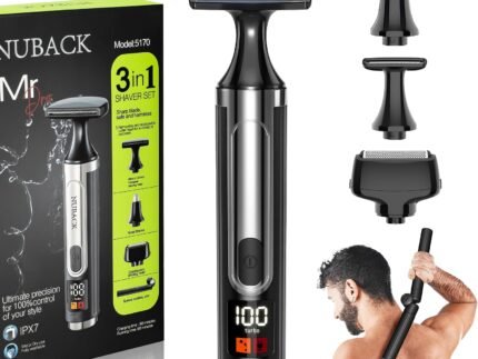 NUBACK Back Shaver for Men, Electric Long Handle Body Trimmer