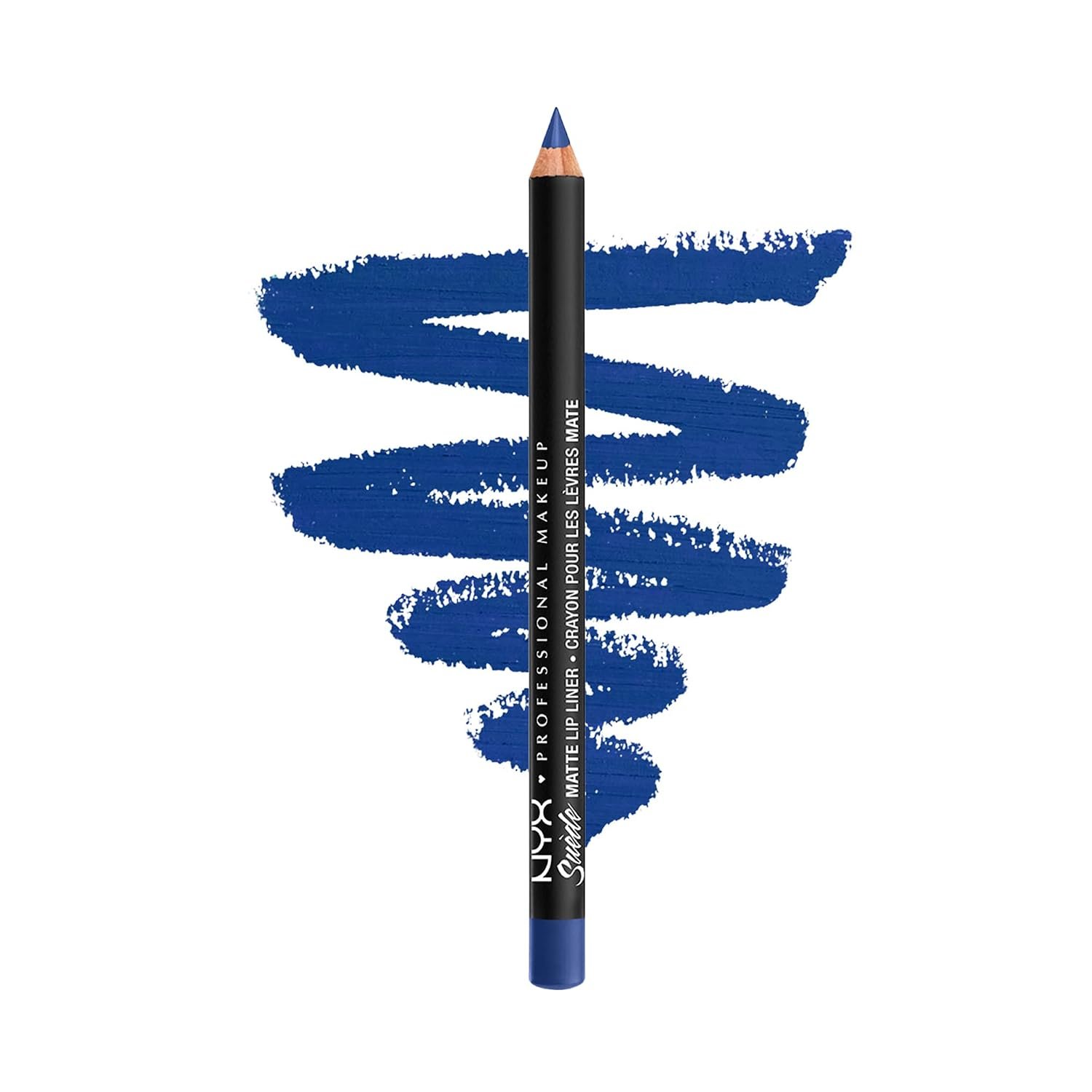 NYX PROFESSIONAL MAKEUP Suede Matte Lip Liner, Vegan Formula - NYX PROFESSIONAL MAKEUP Suede Matte Lip Liner, Vegan Formula - Jet Set (True Blue)