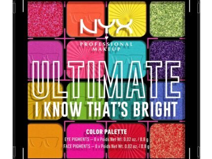 NYX PROFESSIONAL MAKEUP, Ultimate Shadow Palette, Eyeshadow Palette – I Know That’s Bright
