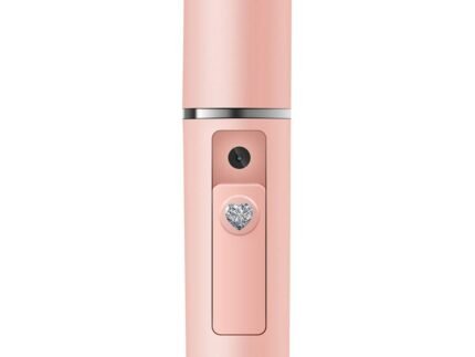 Nano Facial Mister Moisturizing Atomization Humidifier Cool Mist Facial Steamer Handy Mist Sprayer Moisturizing & Hydrating for Skin Care, Makeup, Eyelash Extensions (Pink)