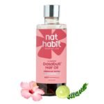 Nat Habit Hibiscus Amla Hair Oil For Men & Women, Revitalizing Formula For All Hair Types, Free From Paraffin, Mineral Oil, Preservatives & Chemicals, 100ml
