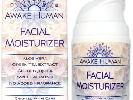 Natural Face Moisturizer for Dry Sensitive Skin - Organic Natural Face Cream - Facial Aloe & Green Tea Moisturizer Cruelty Free - Vegan Face Moisturizer for Women, Acne-Safe, Anti-Aging, No Fragrance