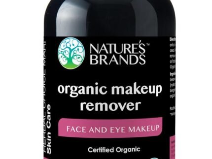 Nature’s Brands Organic Makeup Remover by Herbal Choice Mari; 8 Fl Oz BPA Free Plastic Bottle