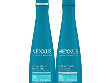 Nexxus Ultralight Weightless Shampoo & Conditioner for Dry, Frizzy Hair – Smooth Treatment to Block Out Frizz, 13.5 oz (Pack of 2)