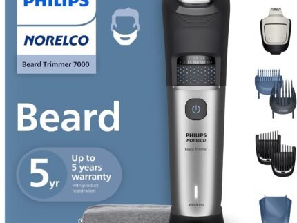 Norelco Philips Beard Trimmer 7000, 40 Length Dial, T-Blade, Graphite