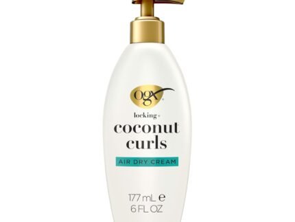 OGX Locking + Coconut Curls Air Dry Cream, No Parabens, 6 oz