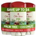 Old Spice Antiperspirant Deodorant for Men, Fiji Scent, 2.6 oz, Pack of 3