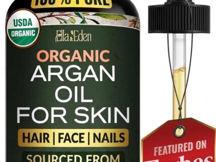 Organic Argan Oil for Hair, Face & Skin, 100% Pure USDA Certified 4 Oz