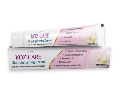 Organic Care Kozicare Skin Lightening Cream with Kojic Acid, Arbutin, Glutathione | All Types Hyper Pigmented Skin, Remove Spots- 15g