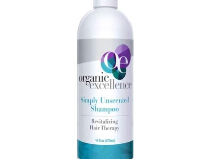 Organic Excellence Simply Unscented Shampoo, Non-toxic, Color-safe 16 oz