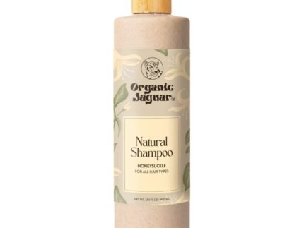 Organic Jaguar Natural Shampoo for Hair Care, Sulfate Free Shampoo with Castor Oil, Honeysuckle, Glycerin, Aloe Vera & Mild Thickening Agent, Dry to Color Treated to All Hair, 13.5 fl oz
