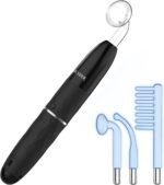 OxyGlow 2 Cordless High Frequency Facial Machine, ProFacialWand Clinical Skin Therapy Wand – Xenon Gas