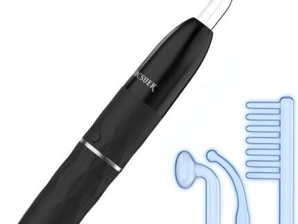 OxyGlow 2 Cordless High Frequency Facial Machine, ProFacialWand Clinical Skin Therapy Wand – Xenon Gas