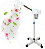 Ozone Facial Steamer – Professional Facial Steamer for Esthetician with 2 Operating Modes – Steam Only & Ozone Steaming Herbal & Aromatherapy Feature and 360° Rotating Spray Head