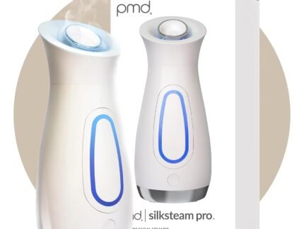 PMD SilkSteam Pro – Spa-Grade Facial Steamer with SilkSteam Technology – Rapid Start-Up – Adjustable, Directional Nozzle – Essential Oil Filters – Dewy, Hydrated Glow