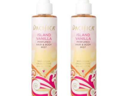Pacifica Hair Perfume & Body Fragrance Spray Mist – Island Vanilla Pack with Sugar & Vanilla – Alcohol-Free, Vegan & Cruelty-Free, 6 oz each (Pack of 2)