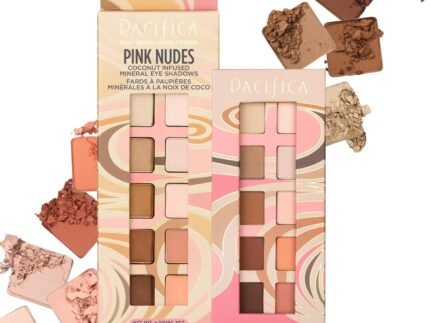 Pacifica Pink Nudes Mineral Eyeshadow Palette, 10 Neutral Shades, For Natural or Smoky Eye Look, Naked Eye Makeup, Longwearing & Blendable, Vegan, Cruelty Free Ophthalmologist Tested