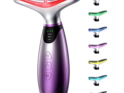 Pedete Facial Massager, 7 Colors Red Light Therapy for Face and Neck