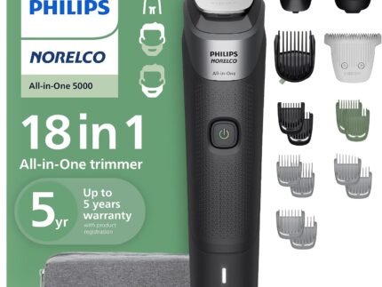 Philips Norelco All-in-One 5000 18-in-1 Trimmer, Face, Hair & Body, Black