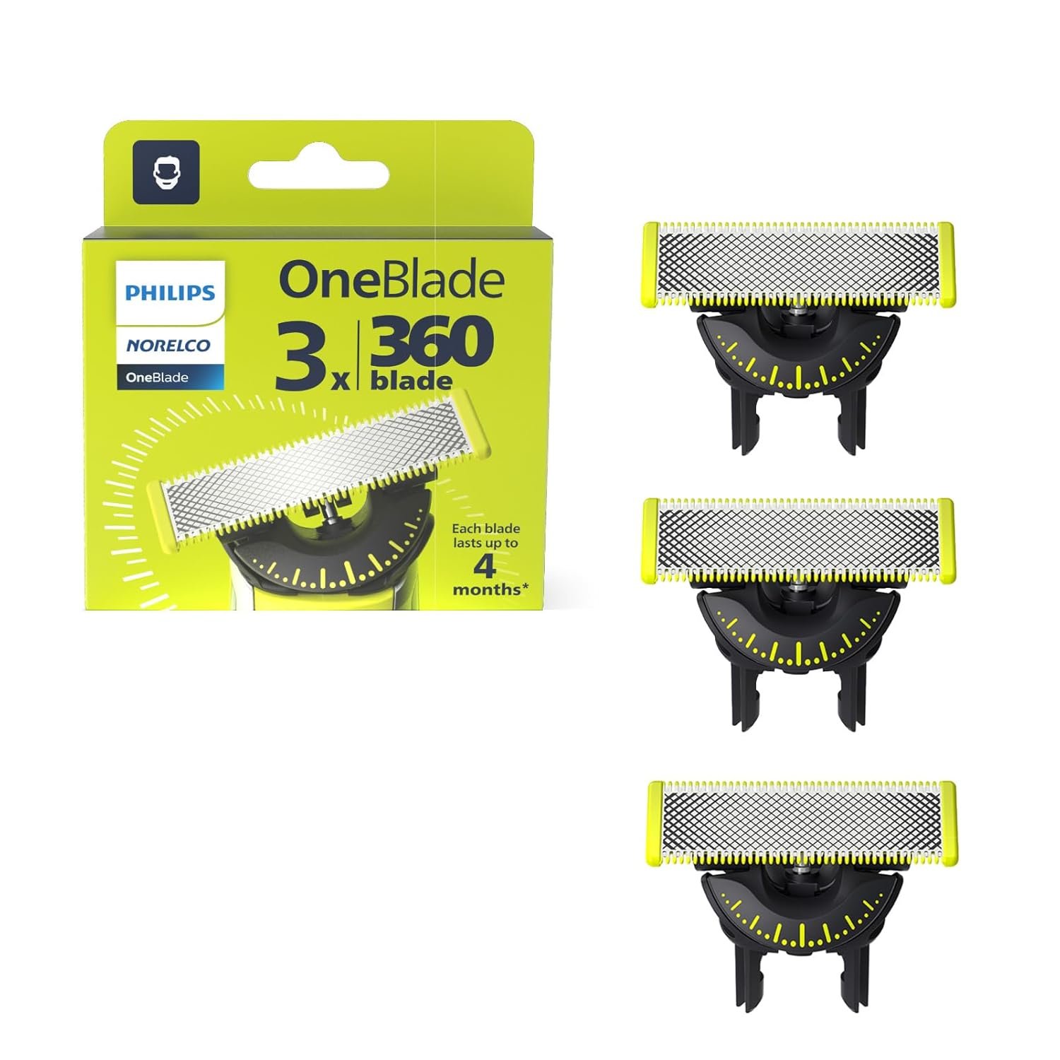 Philips Norelco OneBlade 360 Replacement Blades, 3 Pack Philips Norelco OneBlade 360 Replacement Blades, 3 Pack