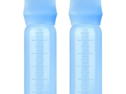 Pimoys 2Pcs 6Oz Root Comb Hair Dye Oil Applicator Bottles For Scalp, Blue