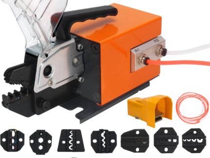 Pneumatic Crimping Tool Multifunction Pneumatic Crimper Plier Machine AM-10 Air Powered Wire Crimper Suitable For Many Kinds Of Terminals with 14 Die Sets