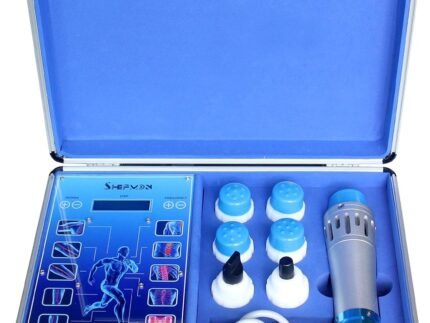 Portable Shockwave Therapy Machine for Body Muscle Massager Pain Relief Back Waist Leg and Golf Elbow Shock Wave Deep Tissue Pain Relief with 7 Massage Heads