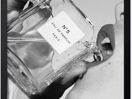 Poster Master Drinking Perfume Print – Fashion Poster – Black and White Art – Luxury Brand Wall Design – Girly Photography Art – Great Girl’s Room or Office Decor – 8×10 UNFRAMED Wall Art