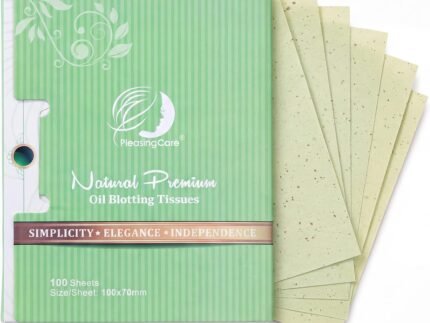 Premium Face Oil Blotting Sheets, 1pack for Facial Care or Makeup, GreenTea