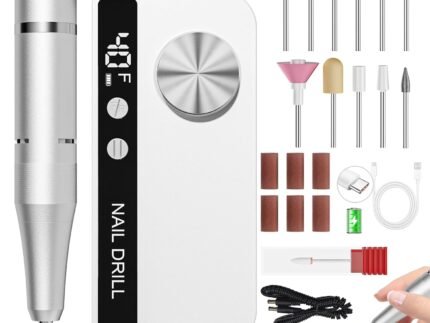 Professional Electric Nail Drill Kit, 40000RPM Rechargeable Nail File