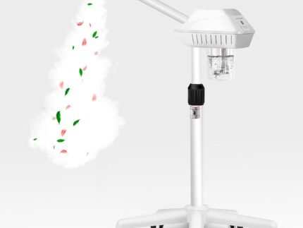 Professional Facial Steamer, Face Steamer on Wheels, SPA Ozone Steamer, Standing Face Steamer for Spa, Salon and at Home Use