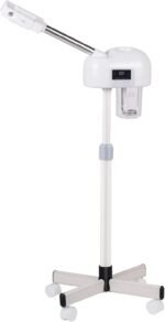 Professional Facial Steamer, Hot Mist Spray & Ozone, LCD Touch Screen & Timer Function, 600CC Large Capcity Water Jag, SPA at Home, White