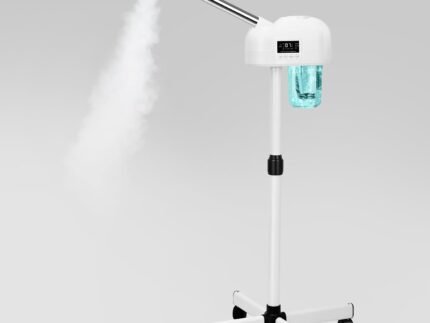 Professional Facial Steamer, Nano Ionic Hot Mist Spray, Stand Facial Steamer for Estheticians, Timer, Vaporizador Face Steamer for Deep Cleansing & Hydration, Home Salon SPA