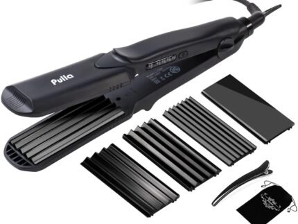 Pulla Hair Crimper for Women 4-in-1 Ceramic Crimper Tool Crimping Flat Iron