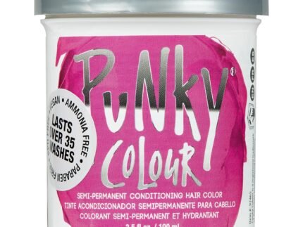 Punky Colour Flamingo Pink Semi Permanent Hair Color – Vibrant Pink Hair Dye, Vegan & Cruelty-Free Conditioning Formula, Lasts Up to 35 Washes, 3.5 fl oz