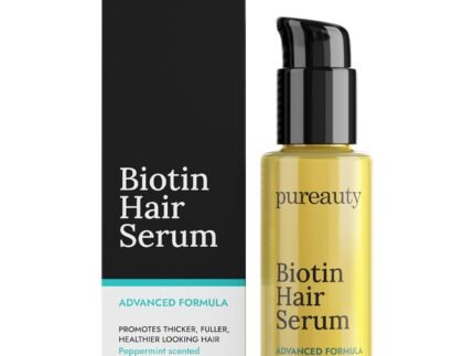 Pureauty Naturals Biotin Hair Growth Serum for Women & Men, 2 fl oz
