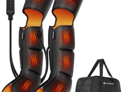 QUINEAR Leg Massager, 3-in-1 Heat and Compression Therapy, Air Compression Leg Recovery System, Leg Massage Boots for Circulation and Pain Relief, FSA-HSA-Eligible