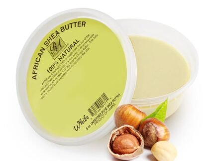 RA COSMETICS African Shea Butter Raw Unrefined from Ghana – 100% Pure Ivory Shea Butter for Skin, Hair & Body – Natural Moisturizer for Dry Skin & Scalp Care – Raw Shea Butter 8 oz