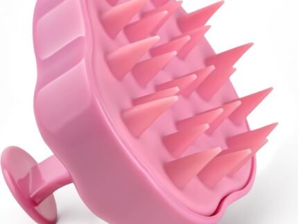 RELAXXO Scalp Massager Hair Growth – Exfoliator & Hair Scrubber for Scalp, Soft Bristles for Dandruff & Soothing Comfort, Shampoo Brush, Wet & Dry Use, Pink